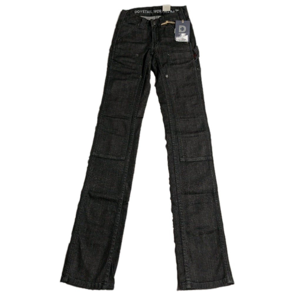 Dovetail Workwear Maven Slim Black Denim Work Pants Women's 000x34 NWT
